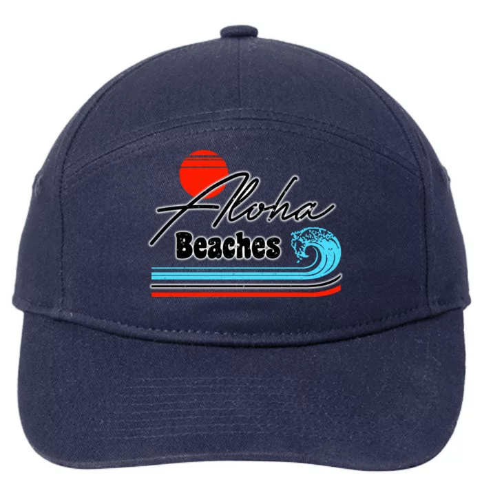 Aloha Beaches Vintage Retro 7-Panel Snapback Hat