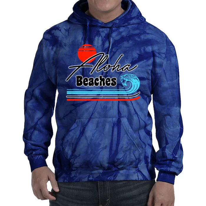 Aloha Beaches Vintage Retro Tie Dye Hoodie