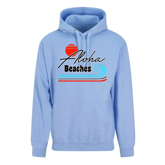 Aloha Beaches Vintage Retro Unisex Surf Hoodie