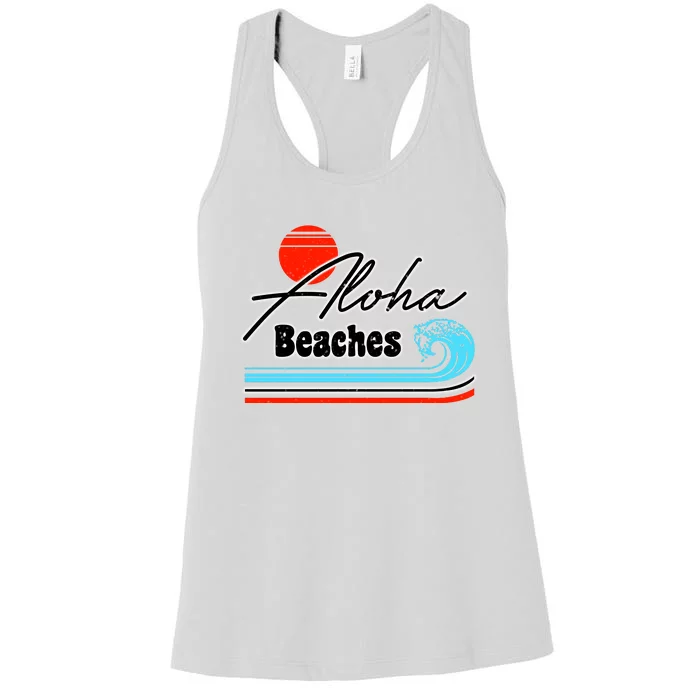 Aloha Beaches Vintage Retro Women's Racerback Tank