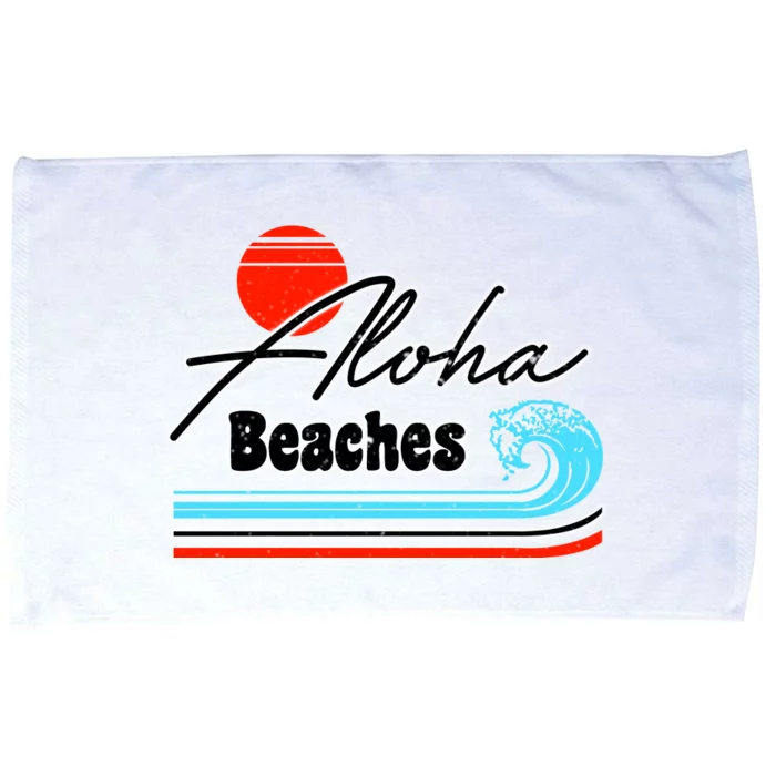 Aloha Beaches Vintage Retro Microfiber Hand Towel