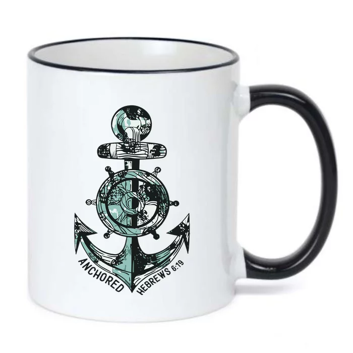 Anchor Bible Verse Christian Gift Black Color Changing Mug