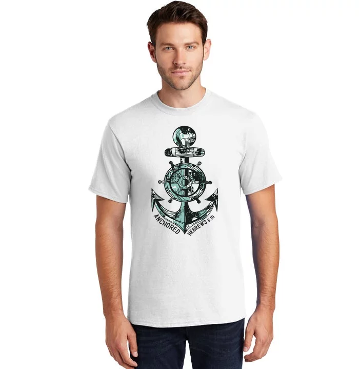 Anchor Bible Verse Christian Gift Tall T-Shirt