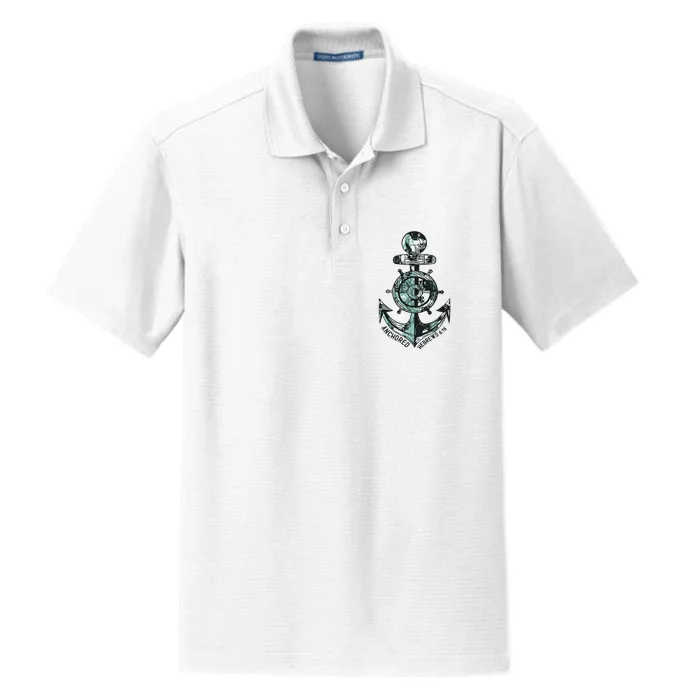 Anchor Bible Verse Christian Gift Dry Zone Grid Performance Polo