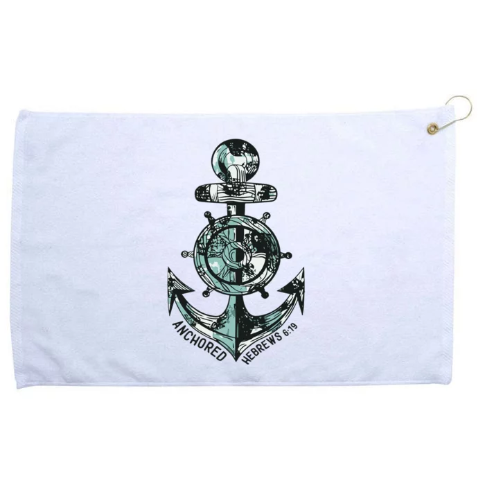 Anchor Bible Verse Christian Gift Grommeted Golf Towel