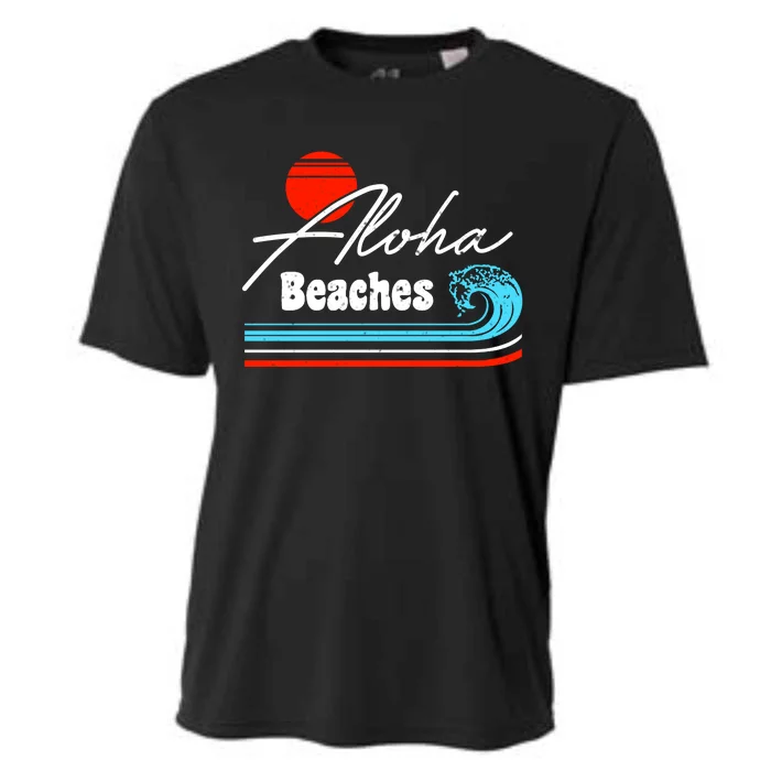 Aloha Beaches Vintage Retro Cooling Performance Crew T-Shirt