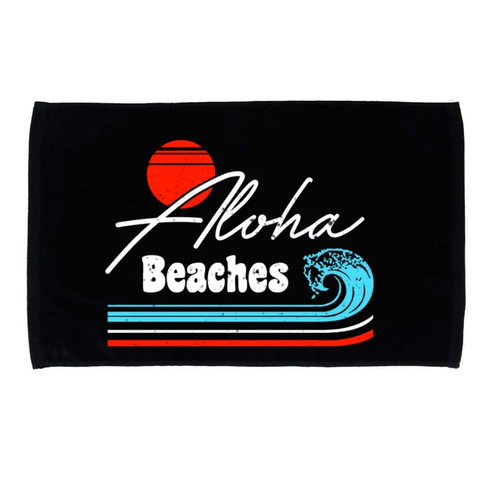 Aloha Beaches Vintage Retro Microfiber Hand Towel