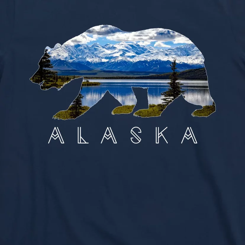 Alaskan Bear With Lake & Mountain Souvenir T-Shirt