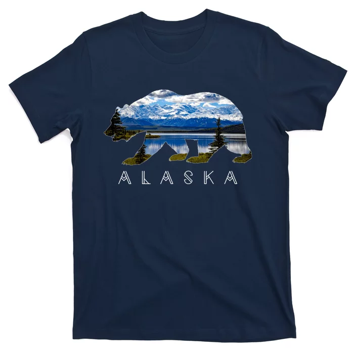 Alaskan Bear With Lake & Mountain Souvenir T-Shirt