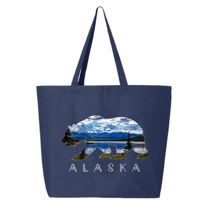 Alaskan Bear With Lake & Mountain Souvenir 25L Jumbo Tote