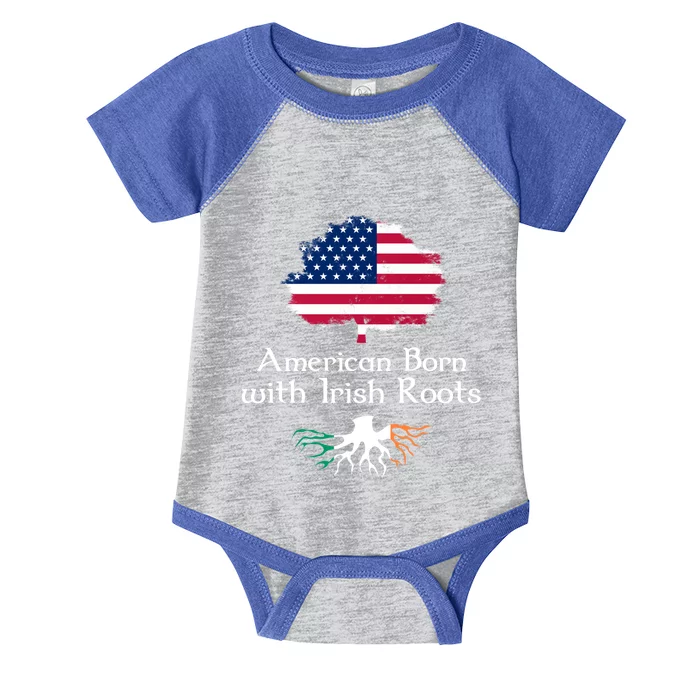 American Born With Irish Roots St Patrick's Day Gift Infant Baby Jersey Bodysuit