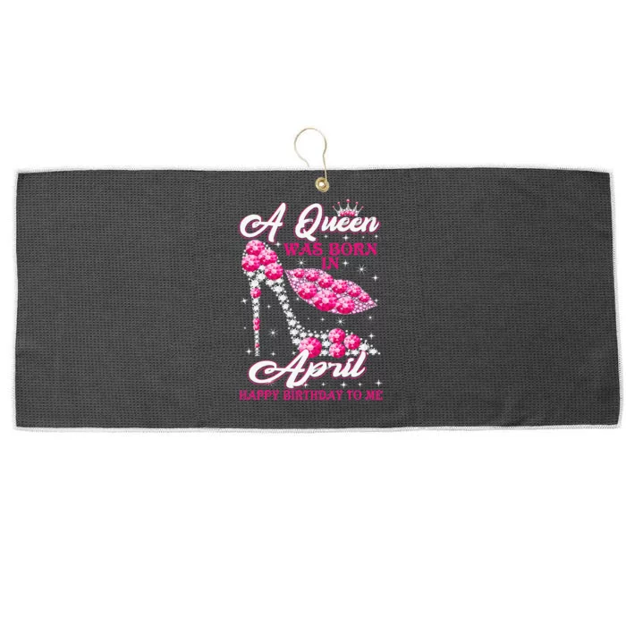 April Birthday Wo Party Diamond High Heel Large Microfiber Waffle Golf Towel