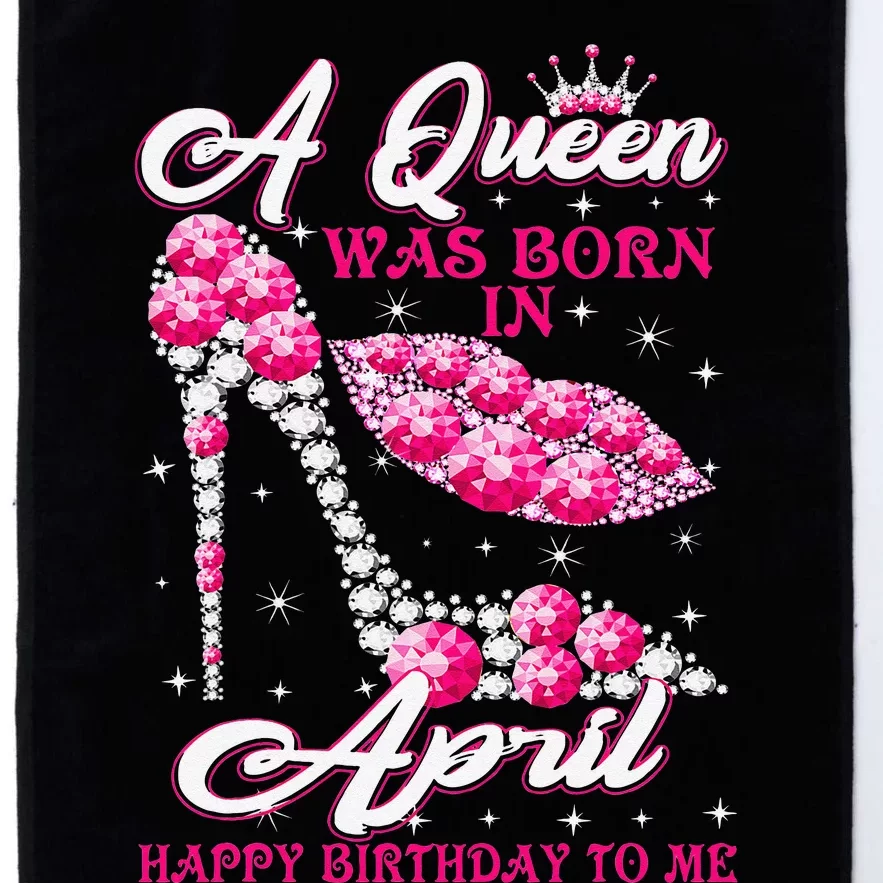 April Birthday Wo Party Diamond High Heel Platinum Collection Golf Towel