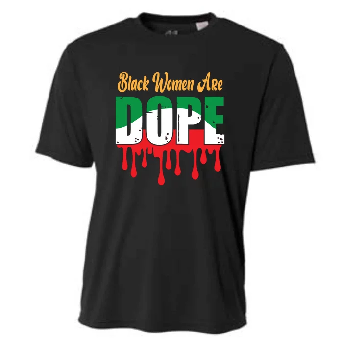 African Black Women Are Dope History Month Afro Melanin Cooling Performance Crew T-Shirt