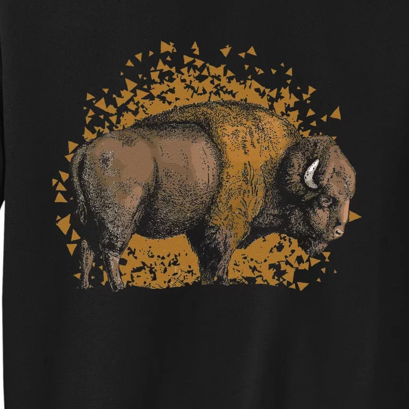 American Bison Wild Animal Gift Idea Men Kids Buffalo Tall Sweatshirt