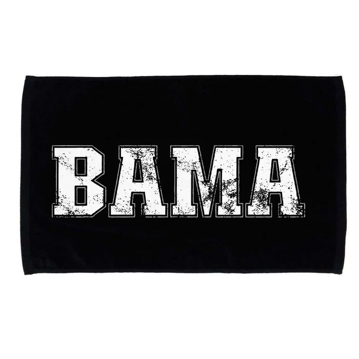 Alabama Bama White Al State Graphic Vintage Sports Lover Microfiber Hand Towel