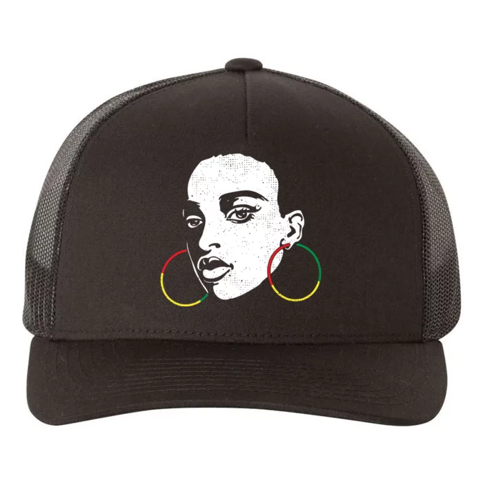 Afro Black Woman Afican Color Cool Black History Month Gift Yupoong Adult 5-Panel Trucker Hat