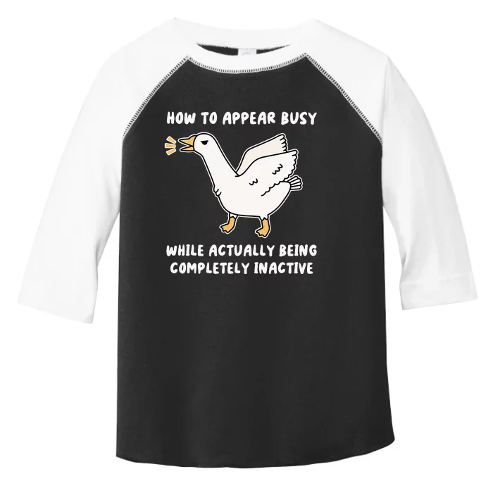 Appear Busy While Being Completely Inactive Toddler Fine Jersey T-Shirt