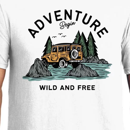 Adventure Begin Wild And Free Pajama Set