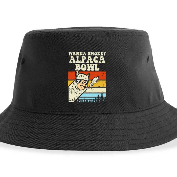 Alpaca Bowl Weed Funny Cannabis 420 Stoner Gift Sustainable Bucket Hat