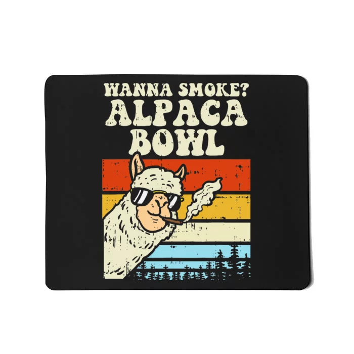 Alpaca Bowl Weed Funny Cannabis 420 Stoner Gift Mousepad