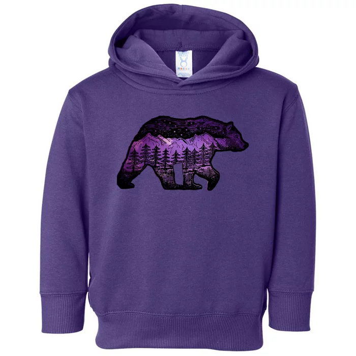 Alaskan Bear With Lake & Mountain Souvenir Toddler Hoodie