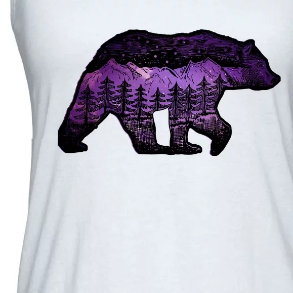 Alaskan Bear With Lake & Mountain Souvenir Ladies Essential Flowy Tank