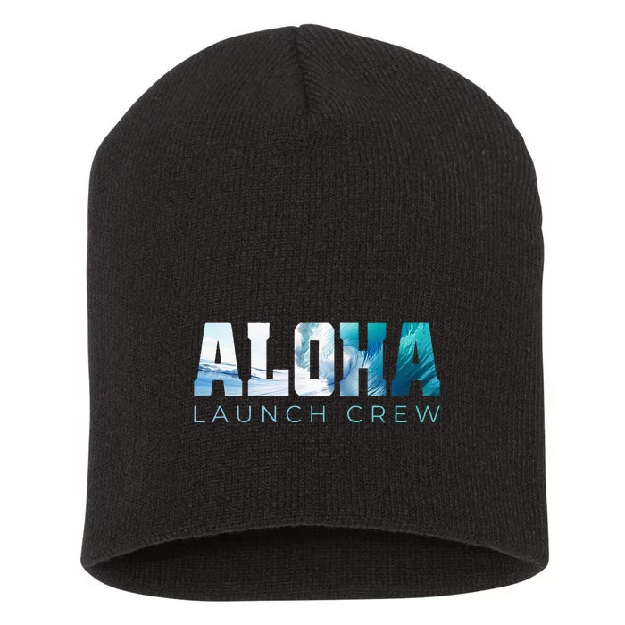 Aloha Big Wave Surf Camo Ocean In Honolulu Hawaii Oahu Maui Short Acrylic Beanie