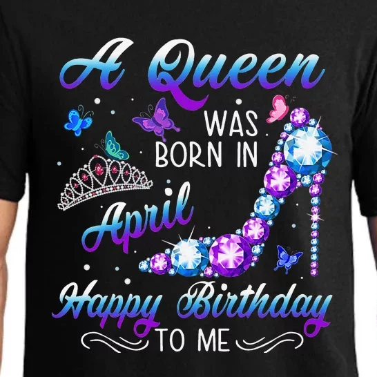 April Birthday Wo Party Butterfly Diamond High Heel Pajama Set