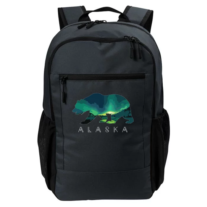 Alaskan Bear With Borealis Icy Mountain Daily Commute Backpack