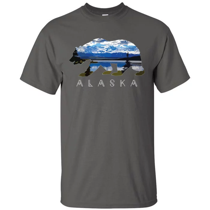 Alaskan Bear With Lake Mountain Souvenir Tall T-Shirt