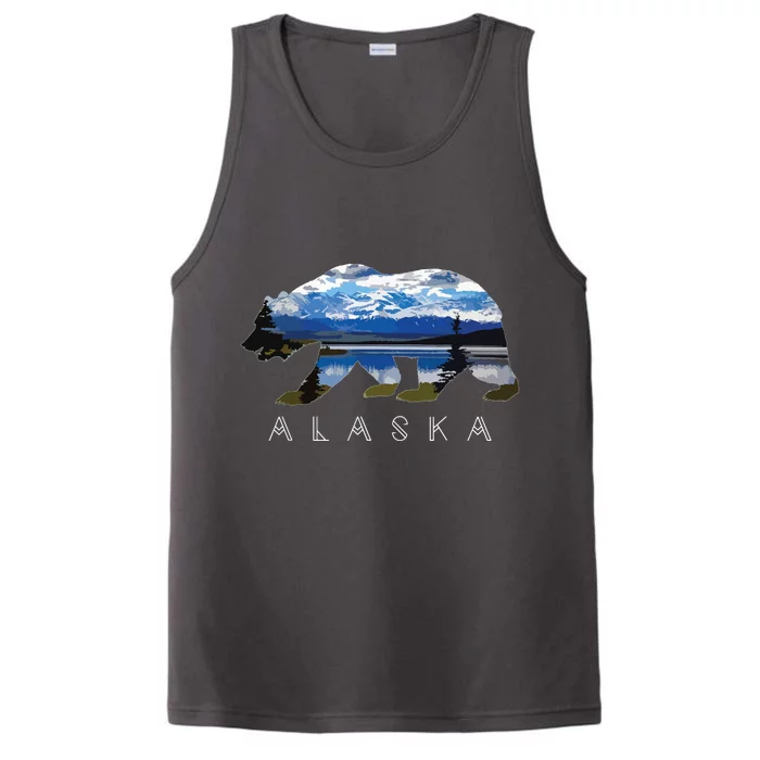 Alaskan Bear With Lake Mountain Souvenir Performance Tank