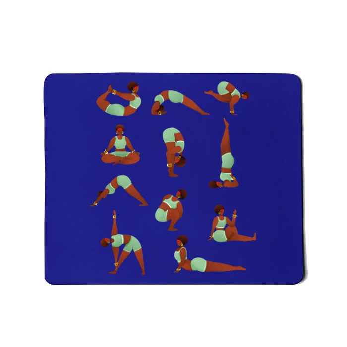 African Black Yoga Pose Chakra Yogi Namaste Meditation Gift Mousepad