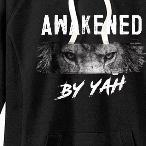 Awakened By Yah Hebrew Israelite Lion Of Judah Jewish Women's Fleece Hoodie