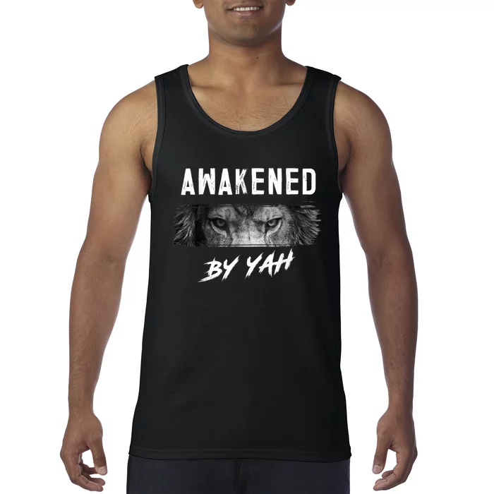 Awakened By Yah Hebrew Israelite Lion Of Judah Jewish Tank Top