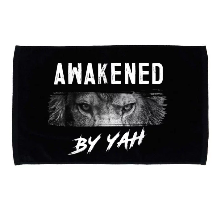 Awakened By Yah Hebrew Israelite Lion Of Judah Jewish Microfiber Hand Towel