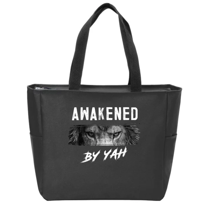 Awakened By Yah Hebrew Israelite Lion Of Judah Jewish Zip Tote Bag