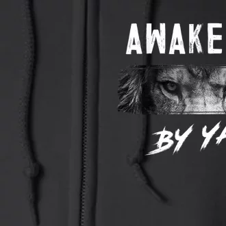 Awakened By Yah Hebrew Israelite Lion Of Judah Jewish Full Zip Hoodie