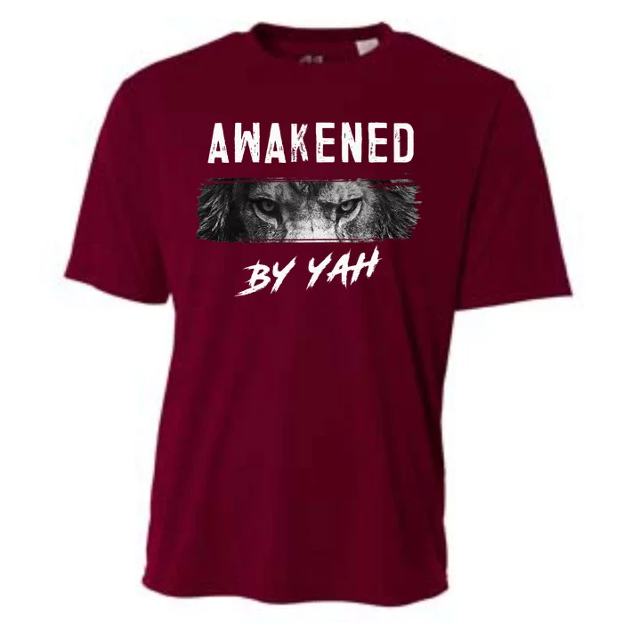 Awakened By Yah Hebrew Israelite Lion Of Judah Jewish Cooling Performance Crew T-Shirt