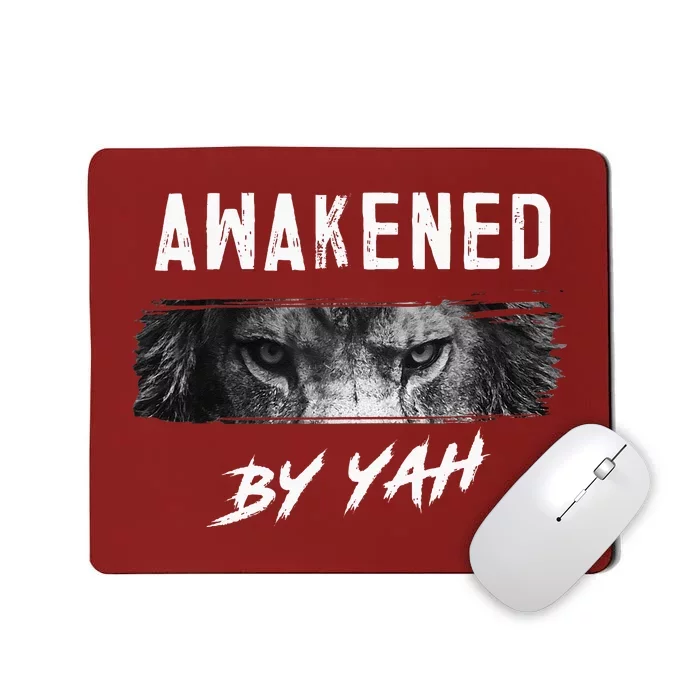 Awakened By Yah Hebrew Israelite Lion Of Judah Jewish Mousepad