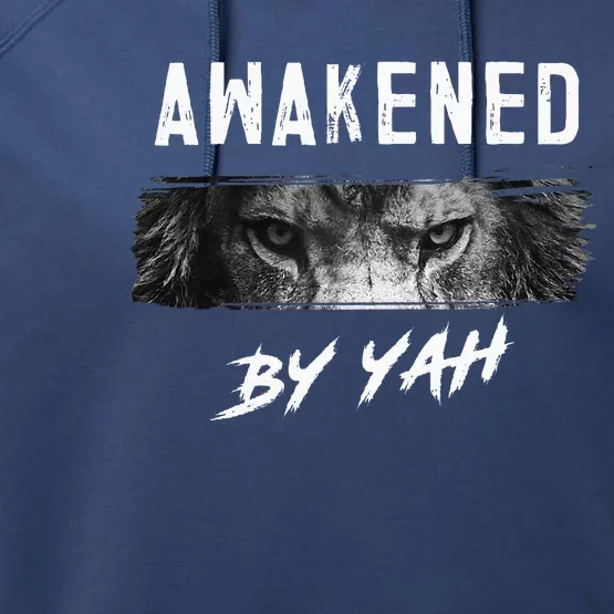 Awakened By Yah Hebrew Israelite Lion Of Judah Jewish Performance Fleece Hoodie