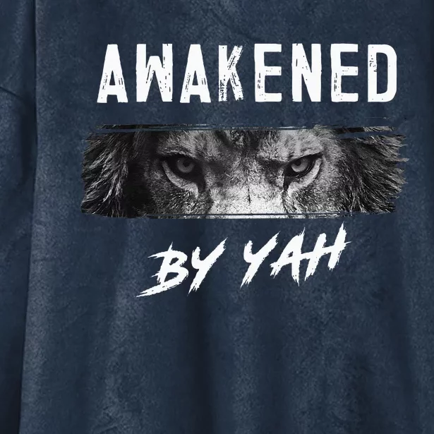 Awakened By Yah Hebrew Israelite Lion Of Judah Jewish Hooded Wearable Blanket