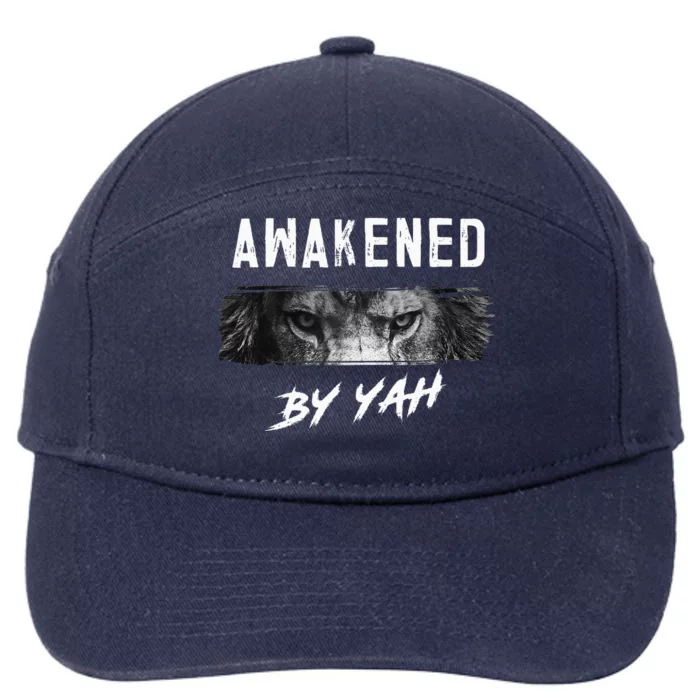 Awakened By Yah Hebrew Israelite Lion Of Judah Jewish 7-Panel Snapback Hat