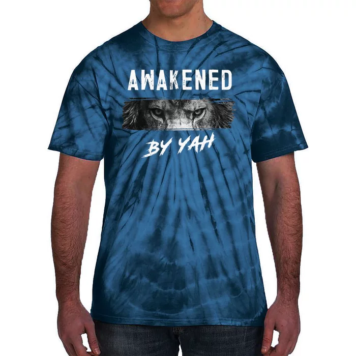 Awakened By Yah Hebrew Israelite Lion Of Judah Jewish Tie-Dye T-Shirt