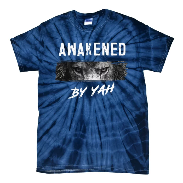 Awakened By Yah Hebrew Israelite Lion Of Judah Jewish Tie-Dye T-Shirt