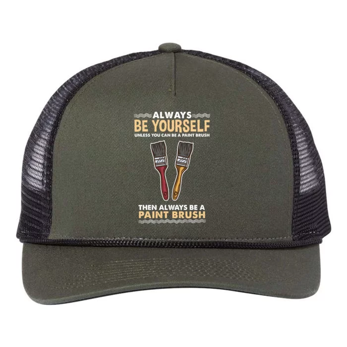 Always Be Yours Paint Brush Gift Retro Rope Trucker Hat Cap