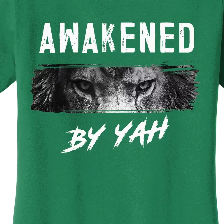 Awakened By Yah Hebrew Israelite Lion Of Judah Jewish Women's T-Shirt