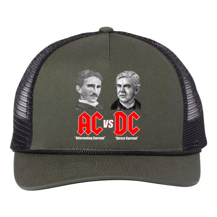 AC VS DC Thomas Edison Nikola Tesla Retro Rope Trucker Hat Cap