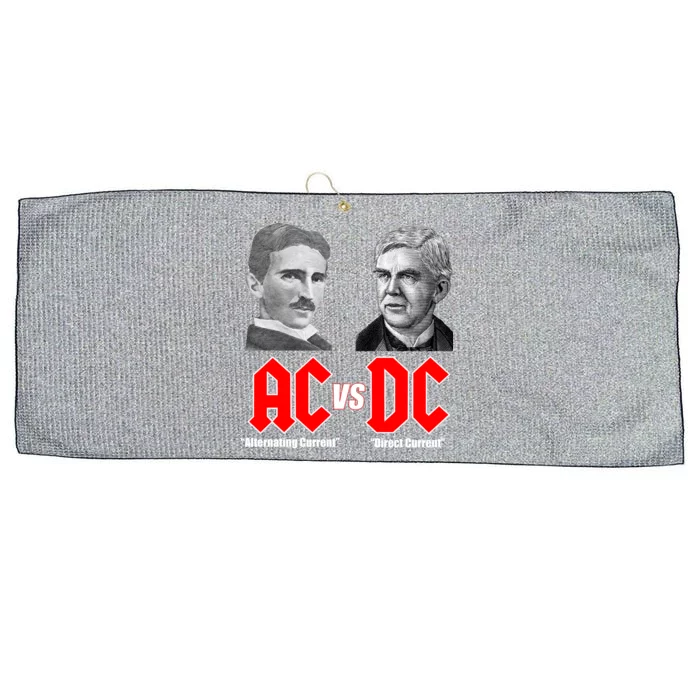 AC VS DC Thomas Edison Nikola Tesla Large Microfiber Waffle Golf Towel