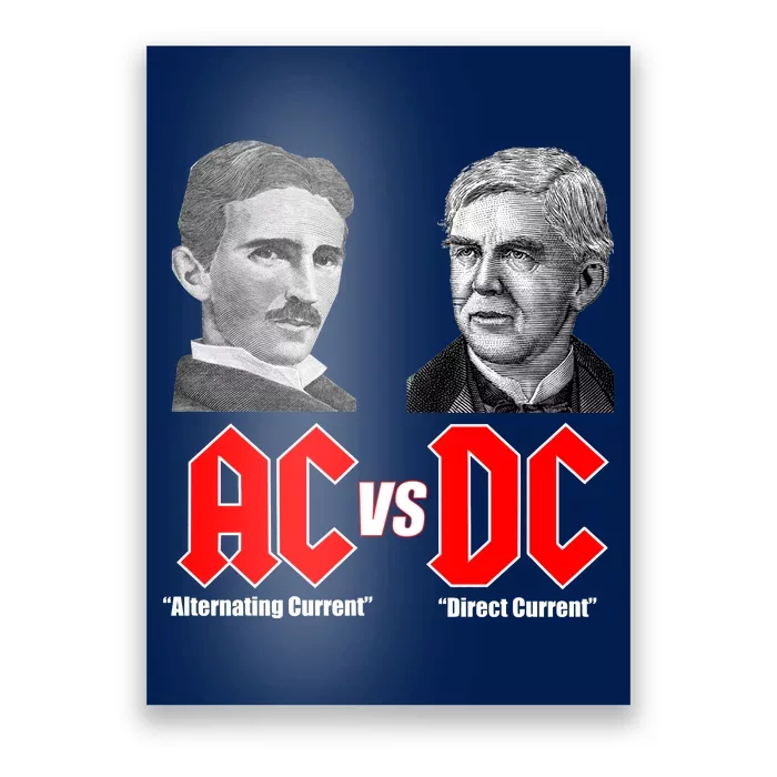 AC VS DC Thomas Edison Nikola Tesla Front & Back Coffee Mug